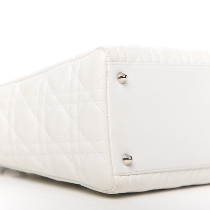 Christian Dior Lambskin Cannage Medium Lady Dior White 6 of 11