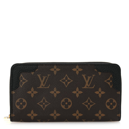 Louis Vuitton Monogram Zippy Retiro Wallet Black 1 of 11