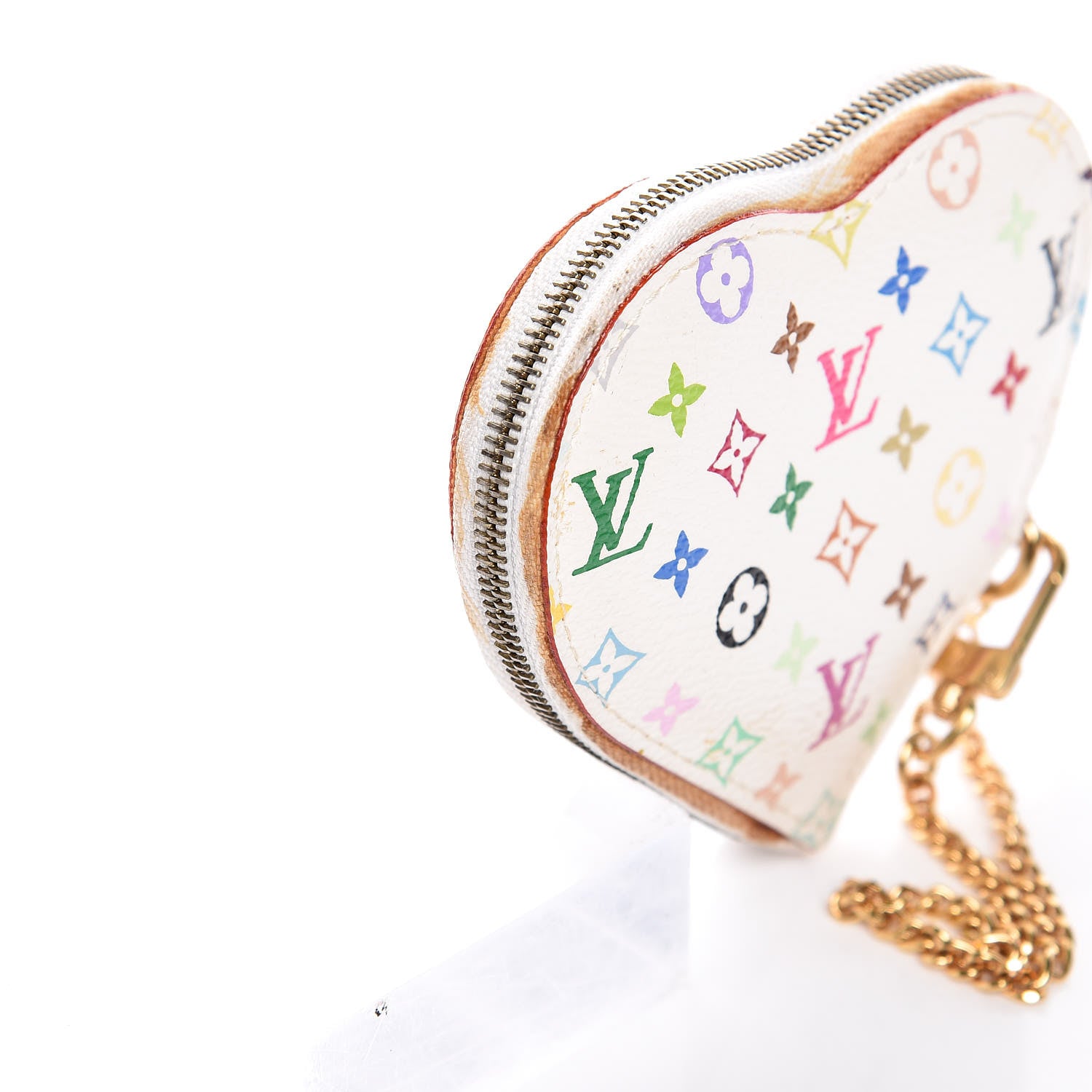 Louis Vuitton Monogram Multicolor Coeur Heart Coin Purse White 8 of 10