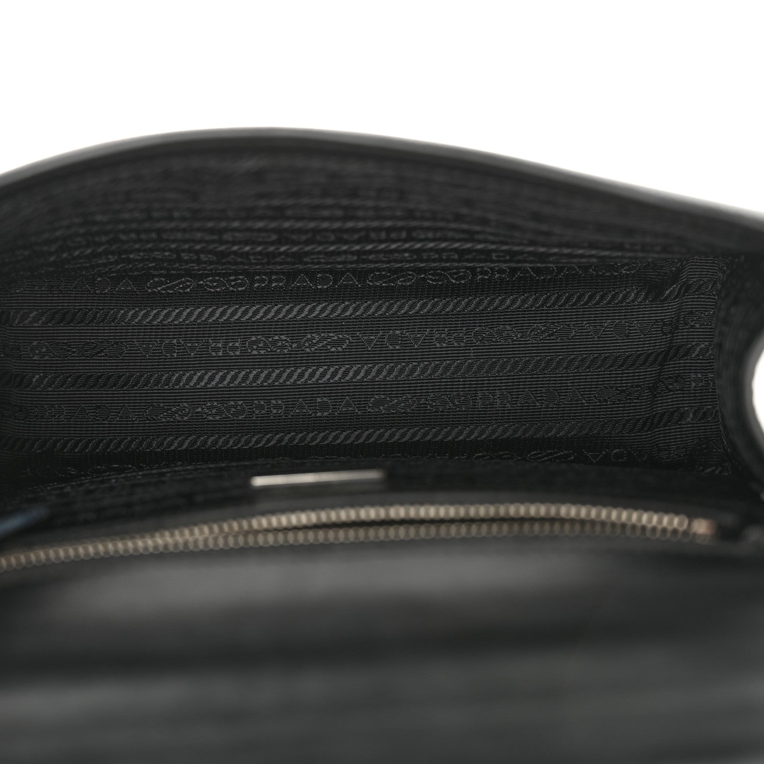 Prada Saffiano Pattina Crossbody Bag Black 5 of 10