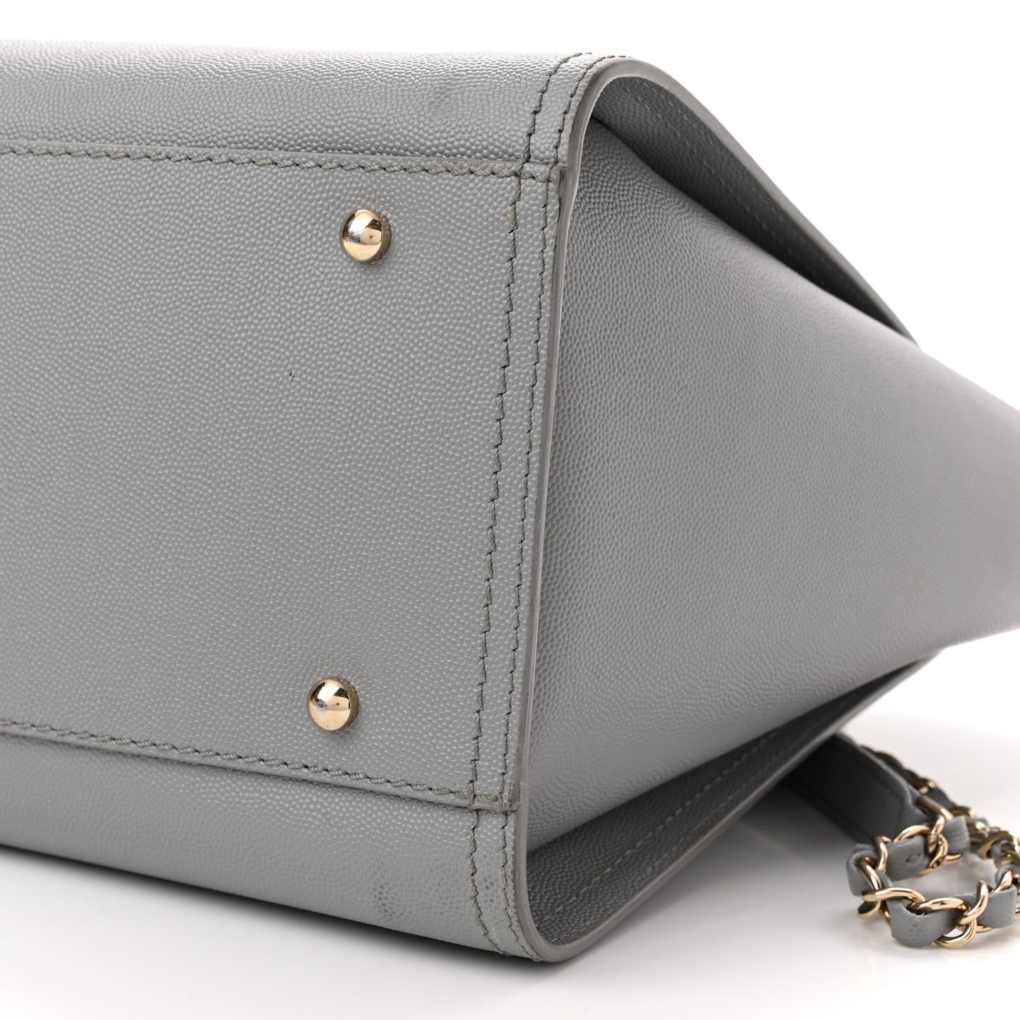 Caviar Studded Small Deauville Tote Grey
