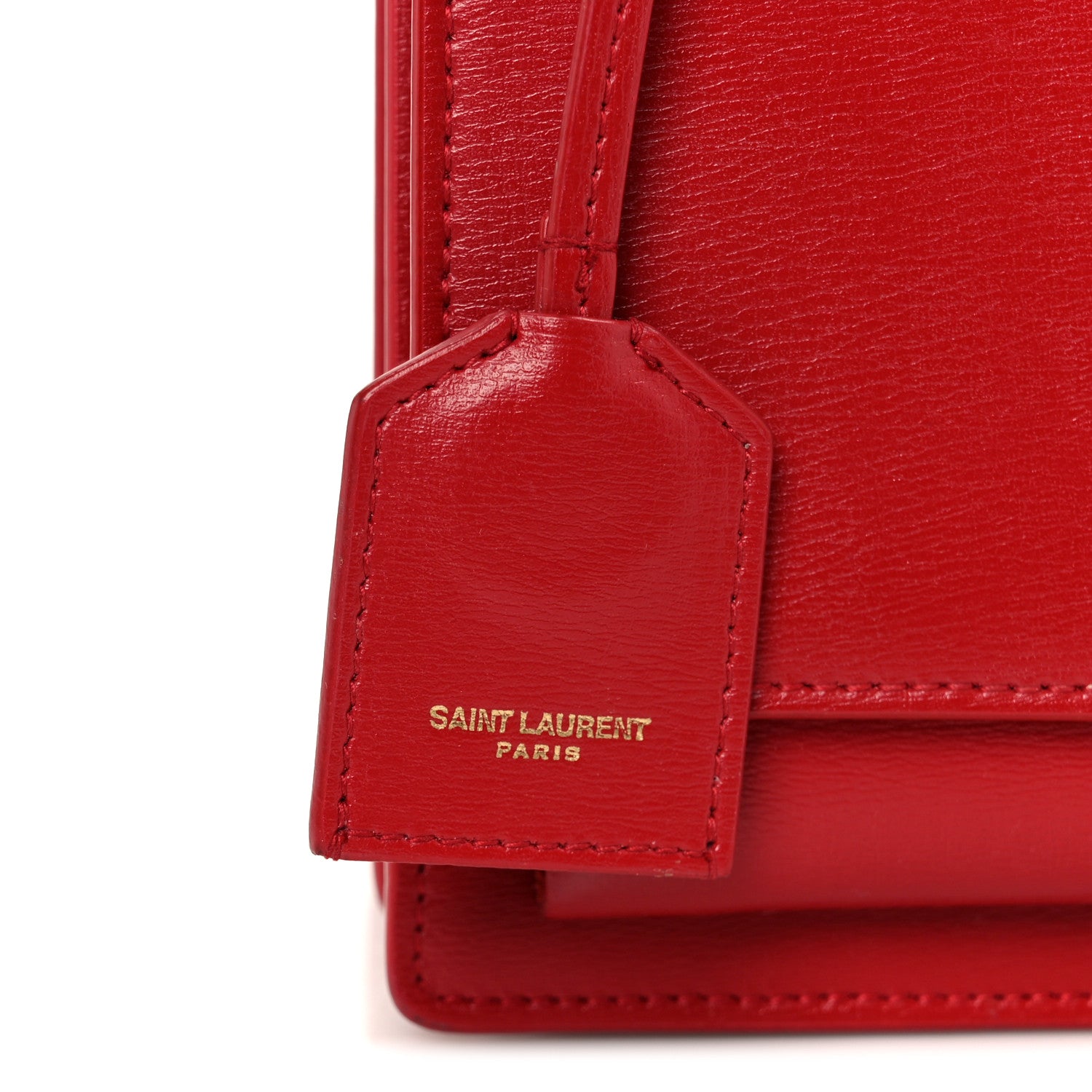 Saint Laurent Calfskin Medium Monogram Sunset Rouge Eros 6 of 12
