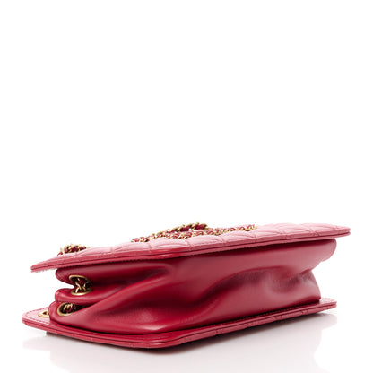 Chanel Calfskin Quilted CC Small Once Upon A Time Tote Red 4 of 10