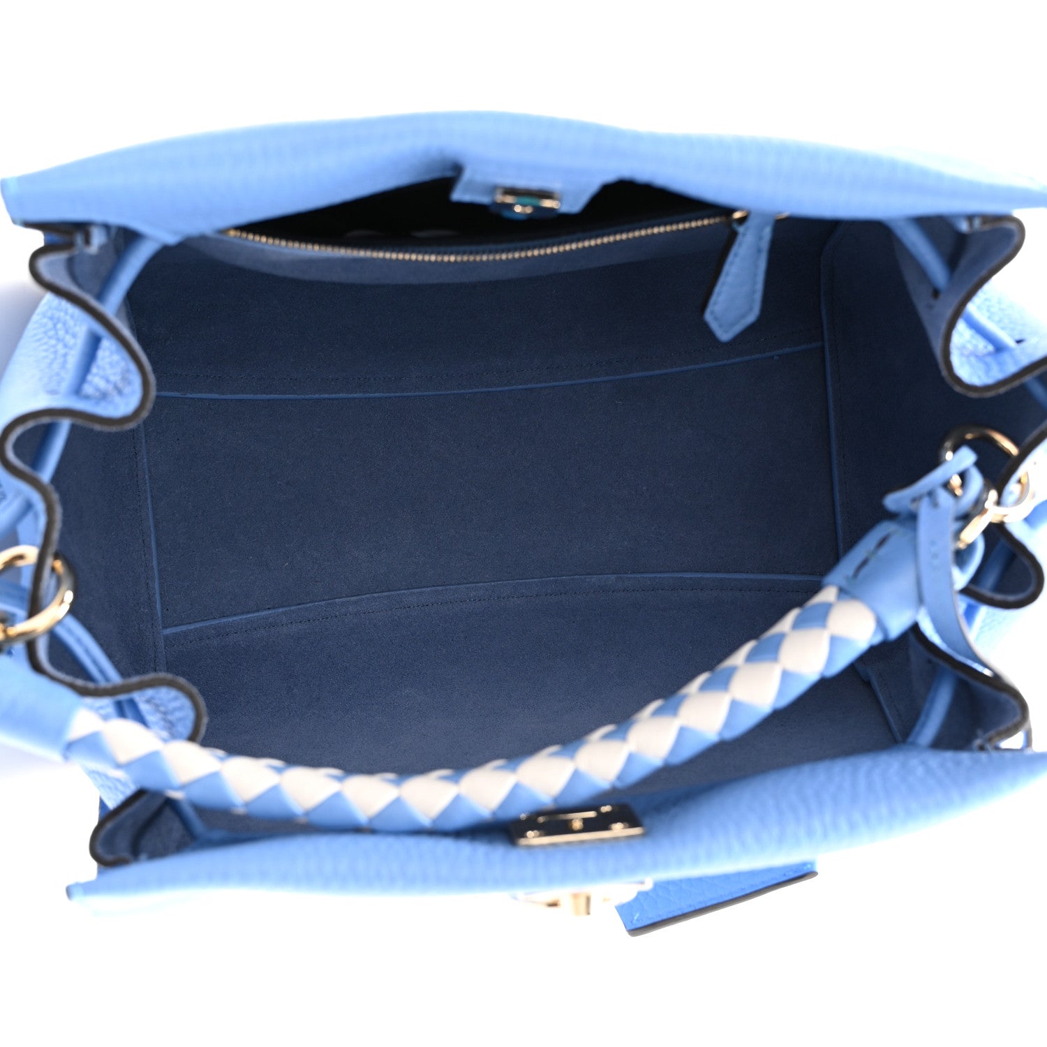 Mulberry Heavy Grain Small Iris Tote Cornflower Blue 5 of 10