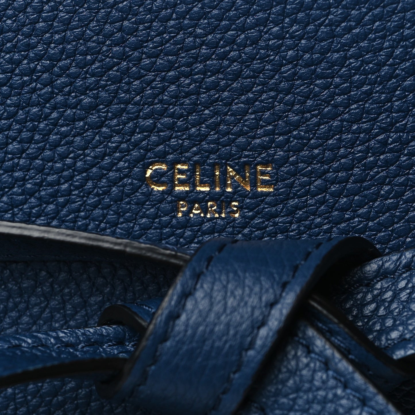 Soft Grained Calfskin Medium Belt Cabas Phantom Deep Blue