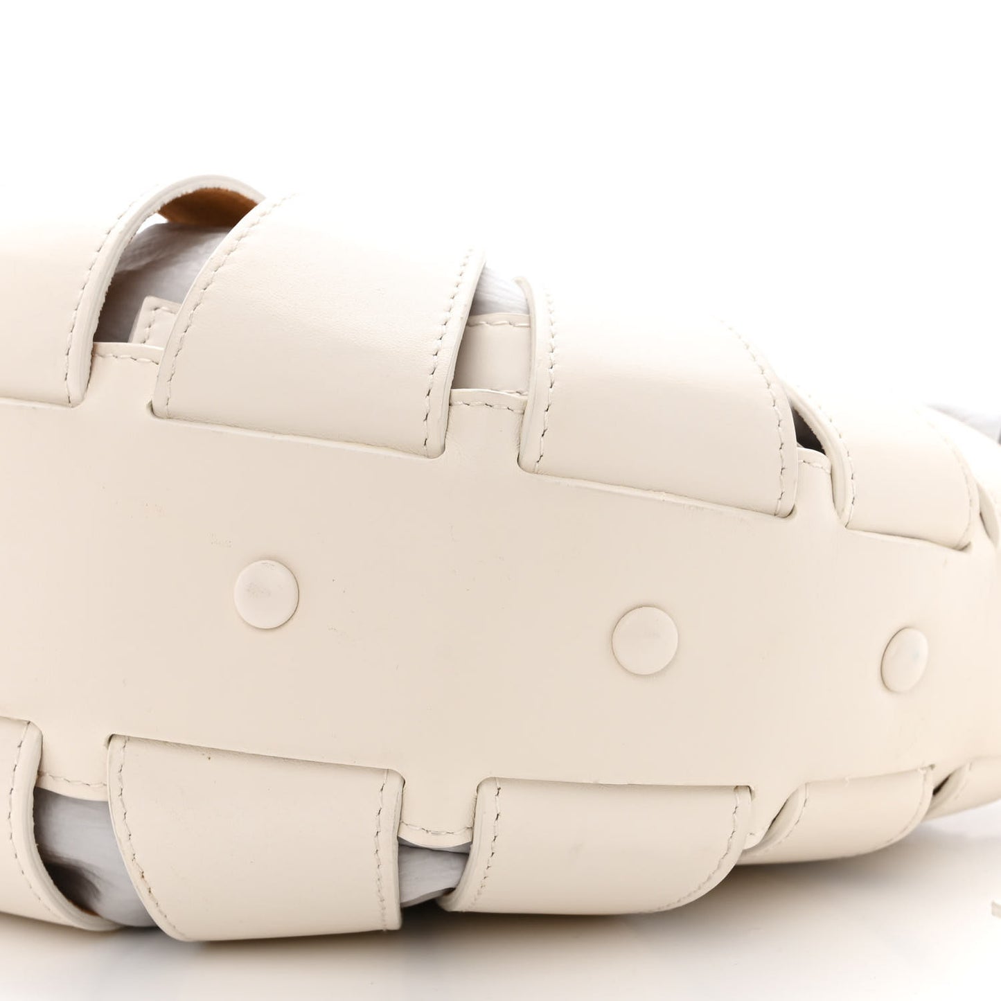 French Calfskin Small Shell White Frost