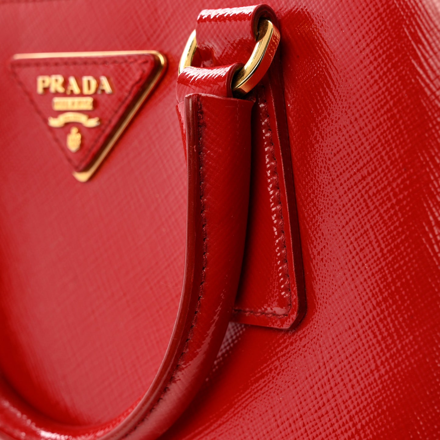 Saffiano Vernice Small Promenade Tote Rosso
