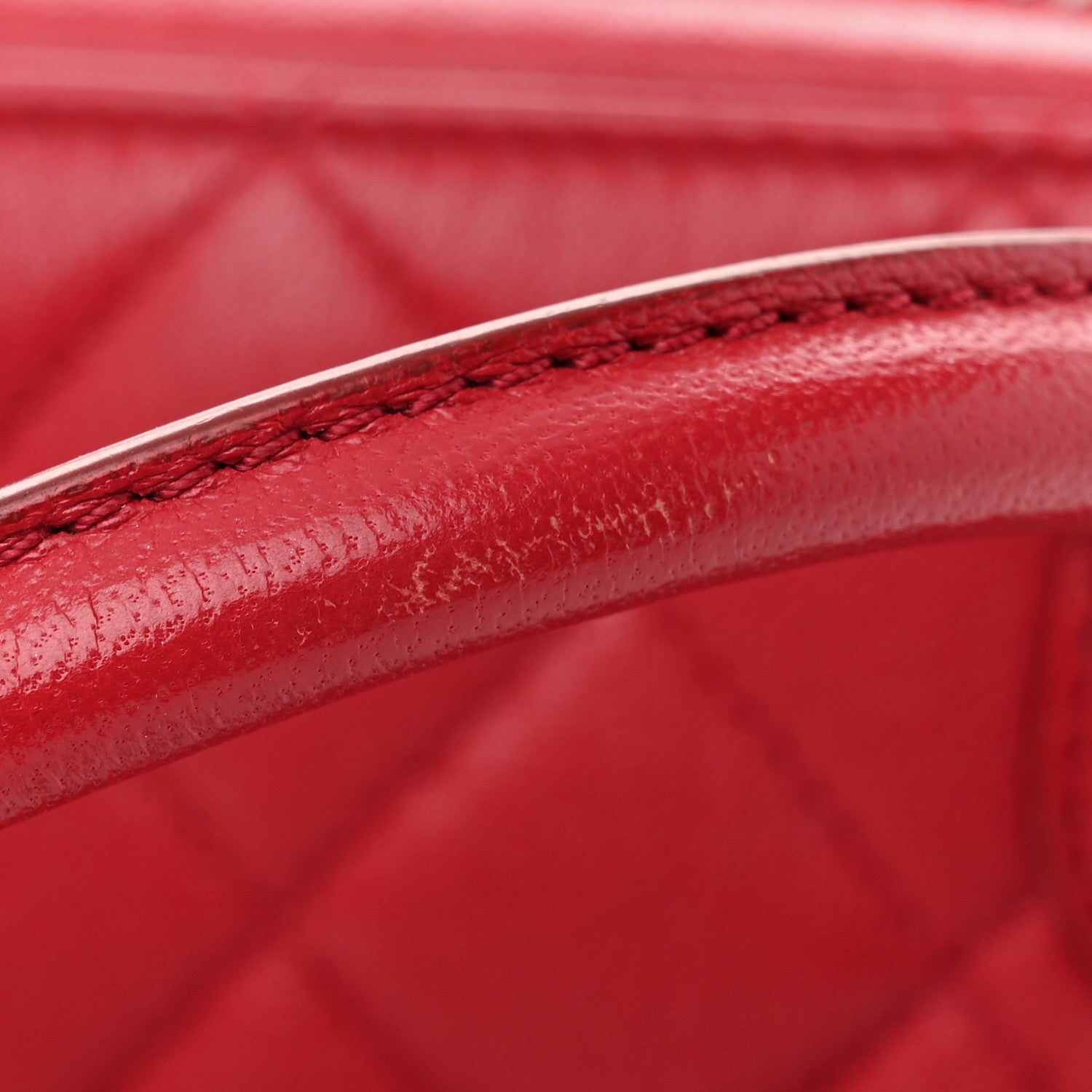 Chanel Shiny Sheepskin Quilted Small Shopping Tote Red 20 of 20