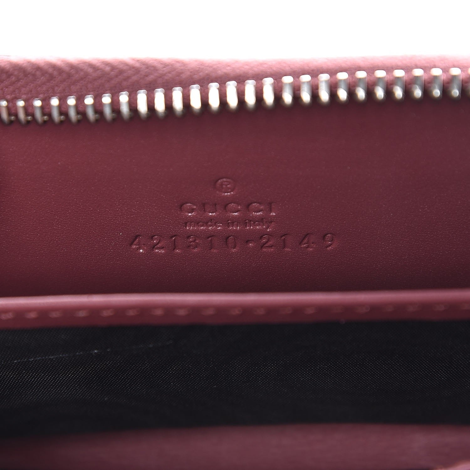 Gucci GG Supreme Monogram Blooms Zip Around Card Case Wallet Beige Multicolor Dry Rose 6 of 7