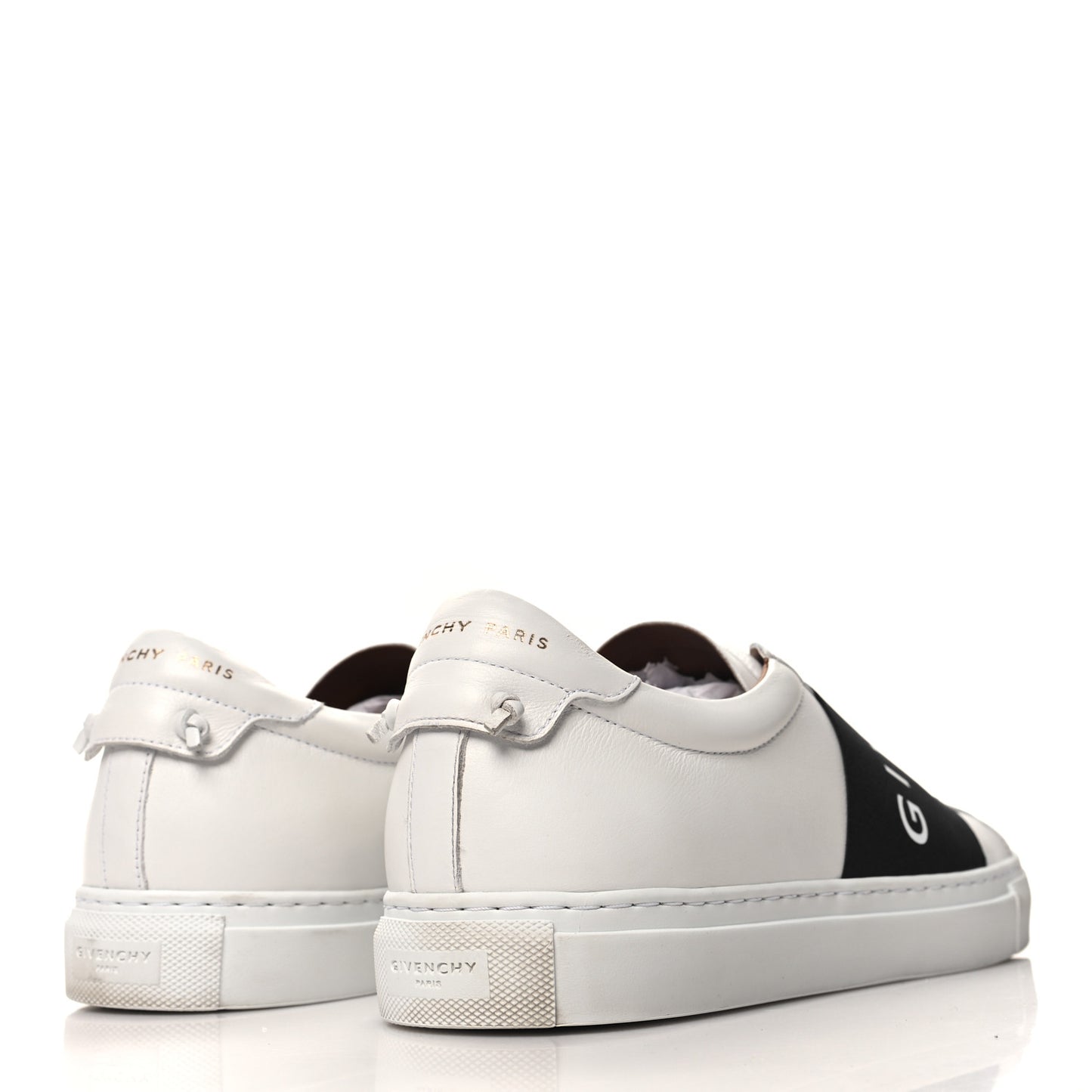 Calfskin Band Logo Mens Urban Street Sneakers 43 White Black