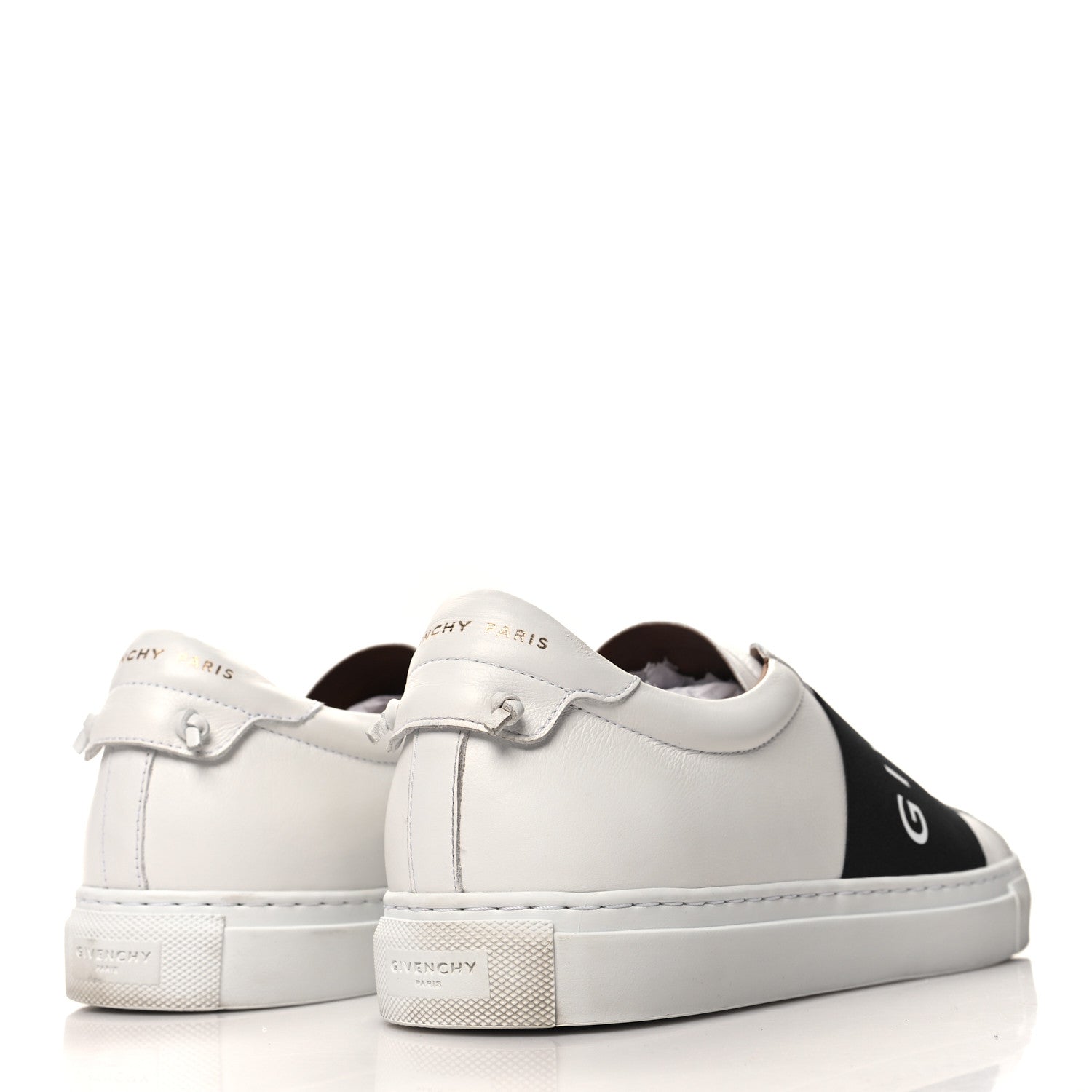 Givenchy Calfskin Band Logo Mens Urban Street Sneakers 43 White Black 4 of 8