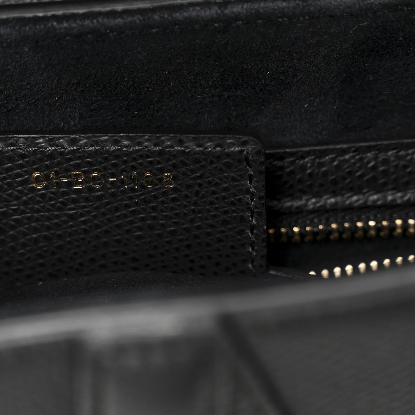 Grained Calfskin Saddle Bag Black