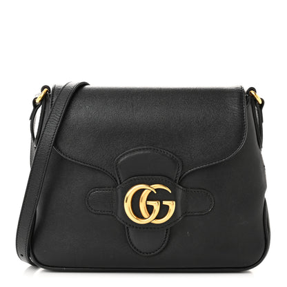 Gucci New Sakai Calfskin Lux Small Dahlia Messenger Shoulder Bag Black 1 of 14