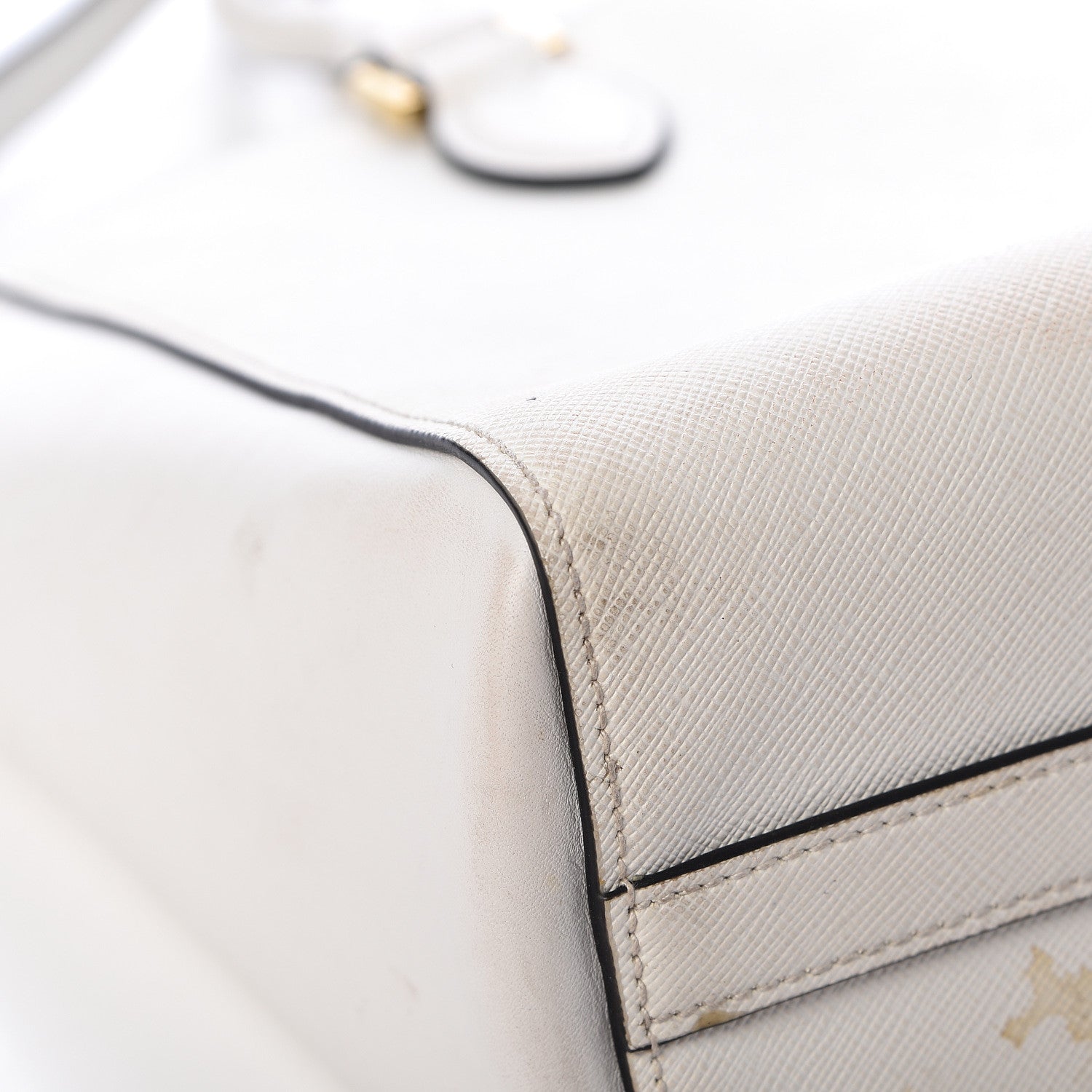 Prada Saffiano Soft Calfskin Zippered Tote White 17 of 21
