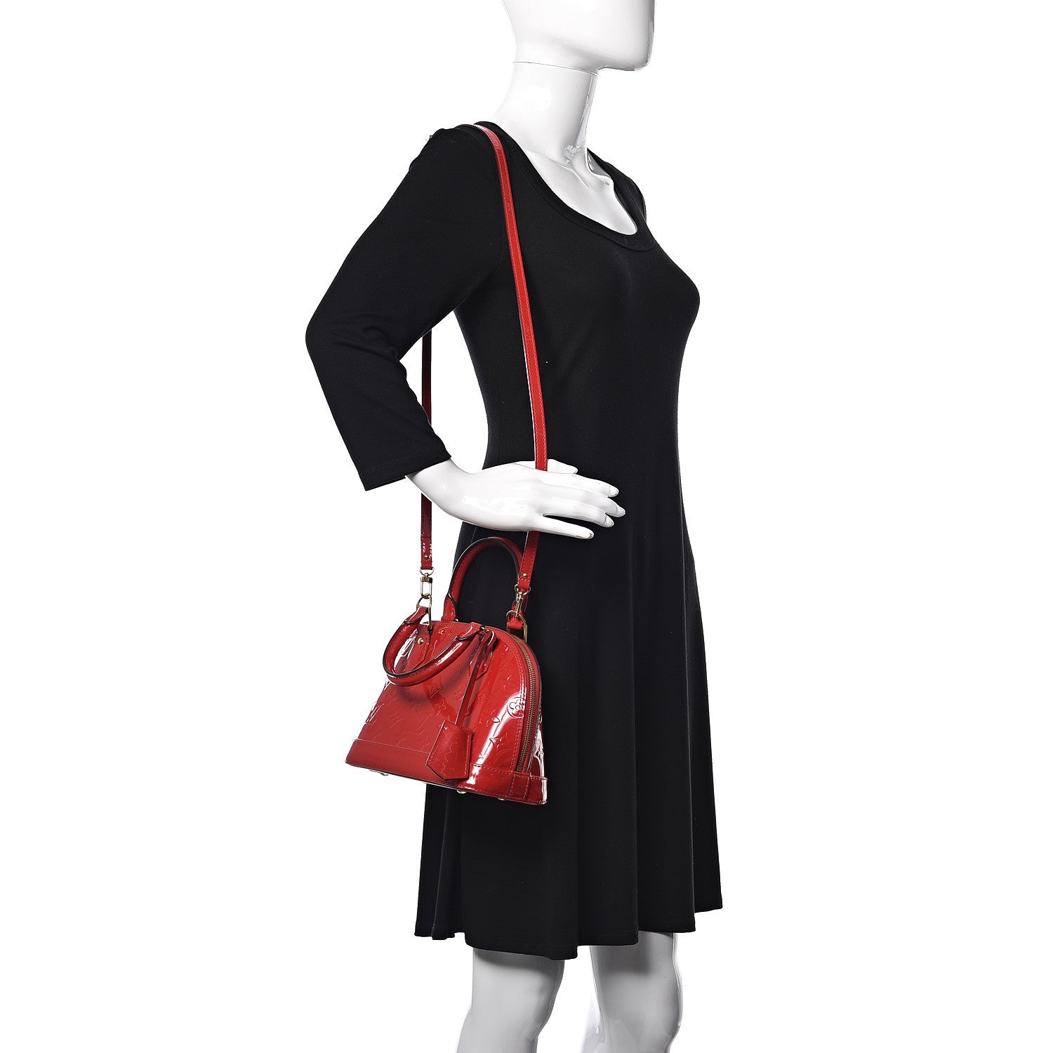 Louis Vuitton Vernis Alma BB Cherry 2 of 7