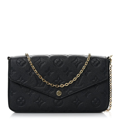 Louis Vuitton Empreinte Pochette Felicie Chain Wallet Black 1 of 9