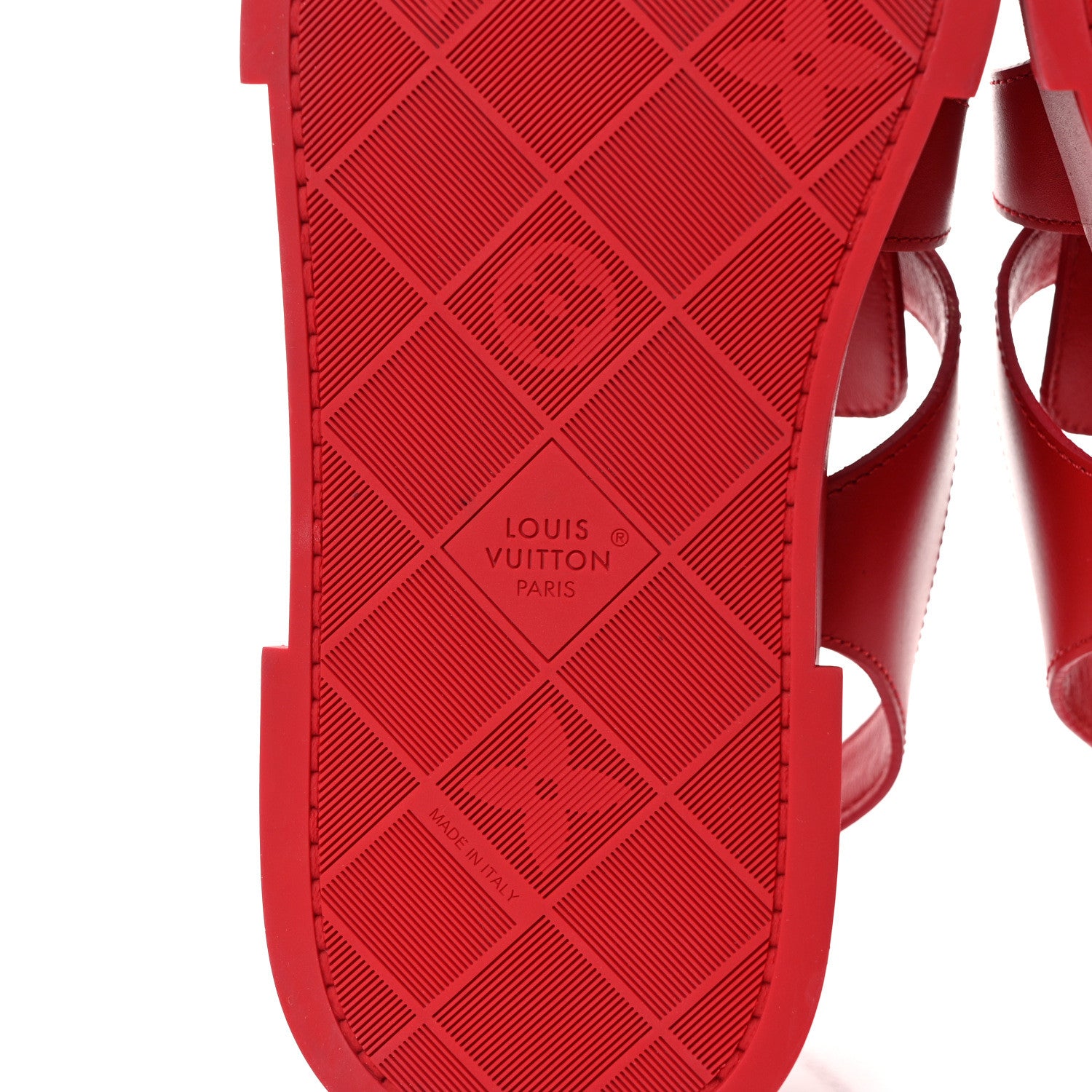 Louis Vuitton Calfskin Maya Flatform Sandals 37 Cerise 6 of 8