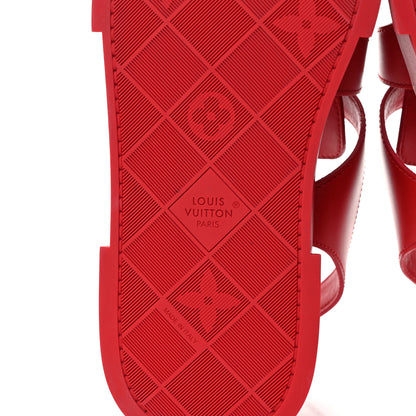 Louis Vuitton Calfskin Maya Flatform Sandals 37 Cerise 6 of 8