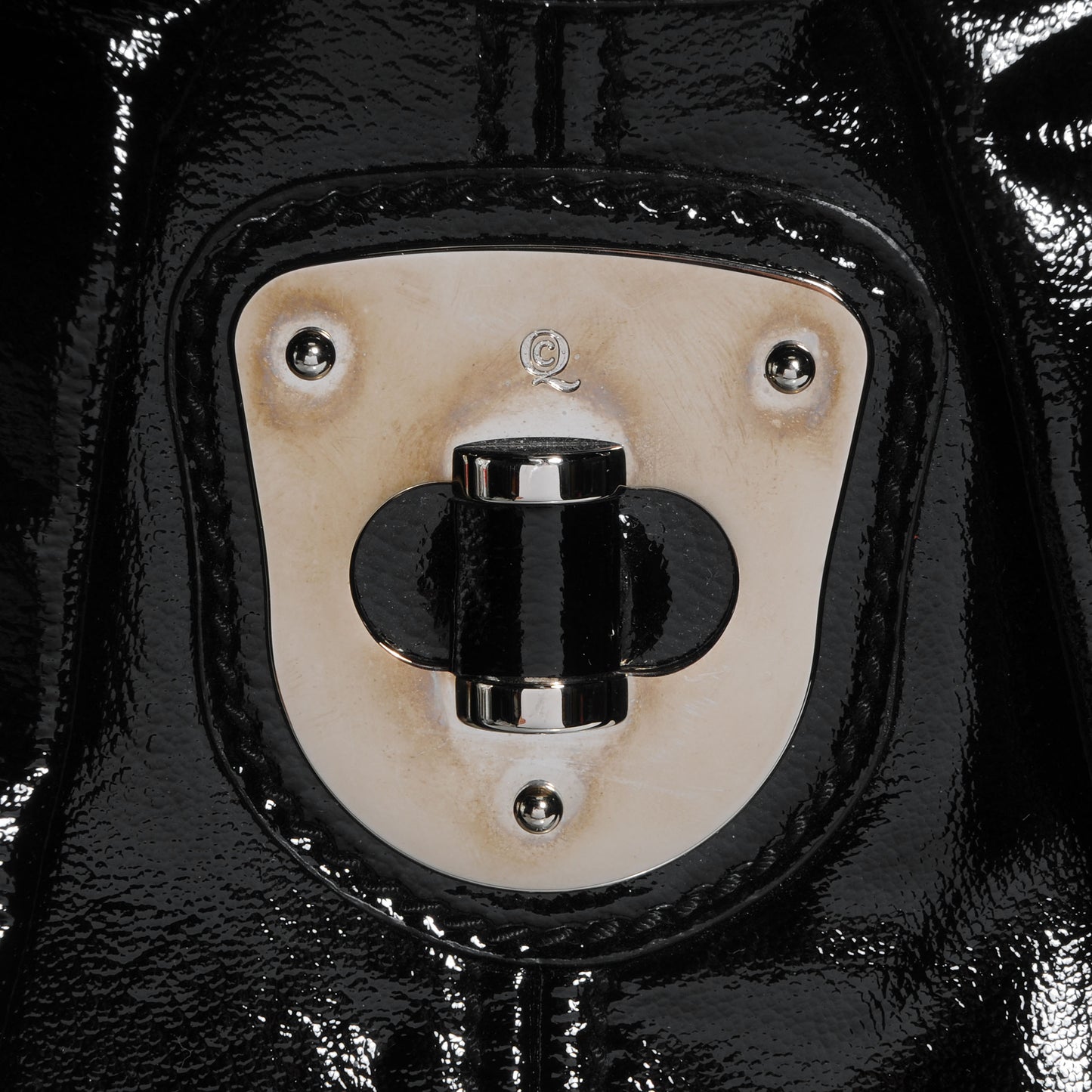 Patent Leather Hobo Black