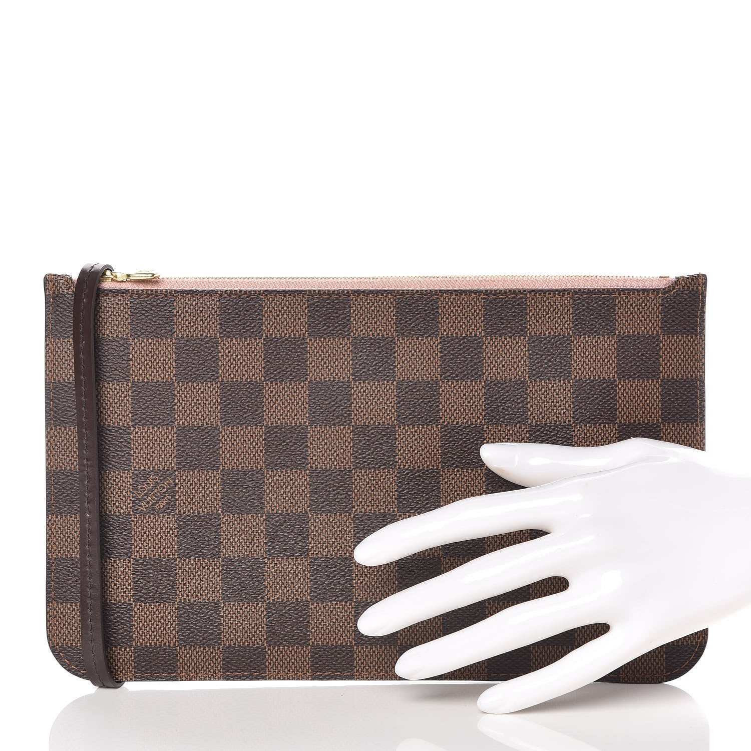Louis Vuitton Damier Ebene Neverfull MM GM Pochette Rose Ballerine 2 of 7