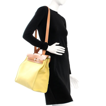 Hermes Toile Vache Hunter Herbag Zip 39 MM Soufre 2 of 8