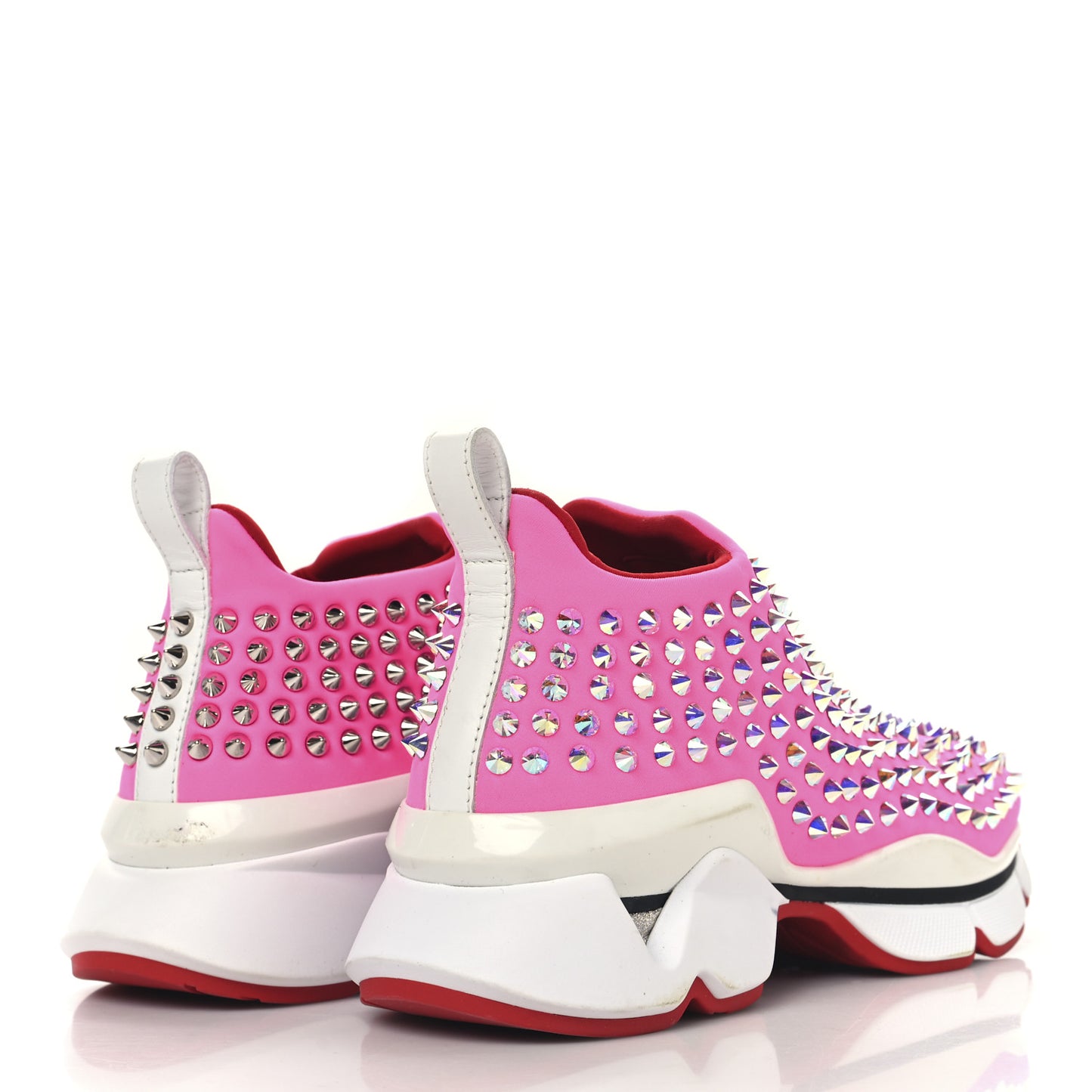 Neoprene Spike Sock Donna Flat Sneakers 35 Rose Fluo