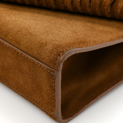 Saint Laurent Suede Fringe Small Monogram Satchel Light Ocre 10 of 14