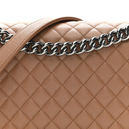 Chanel Calfskin Quilted New Medium Boy Flap Dark Beige 8 of 14
