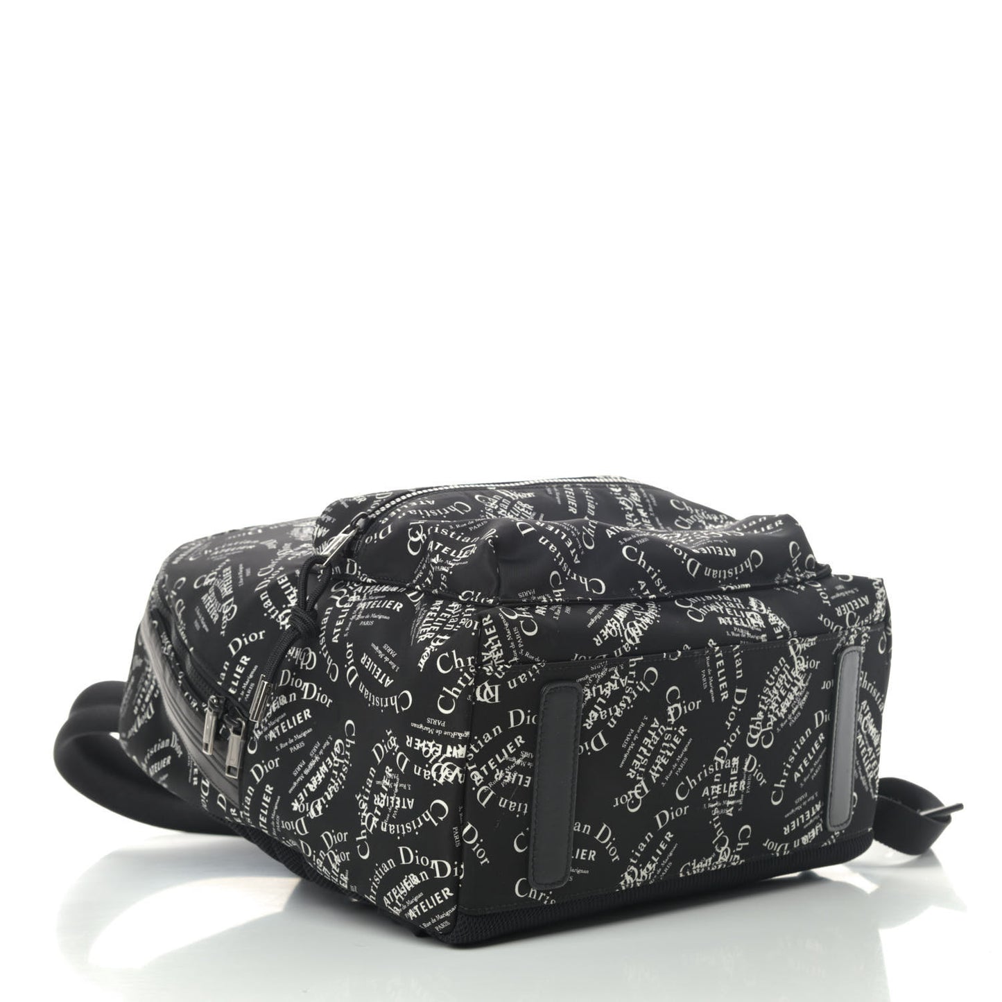 Nylon Logo Backpack Black