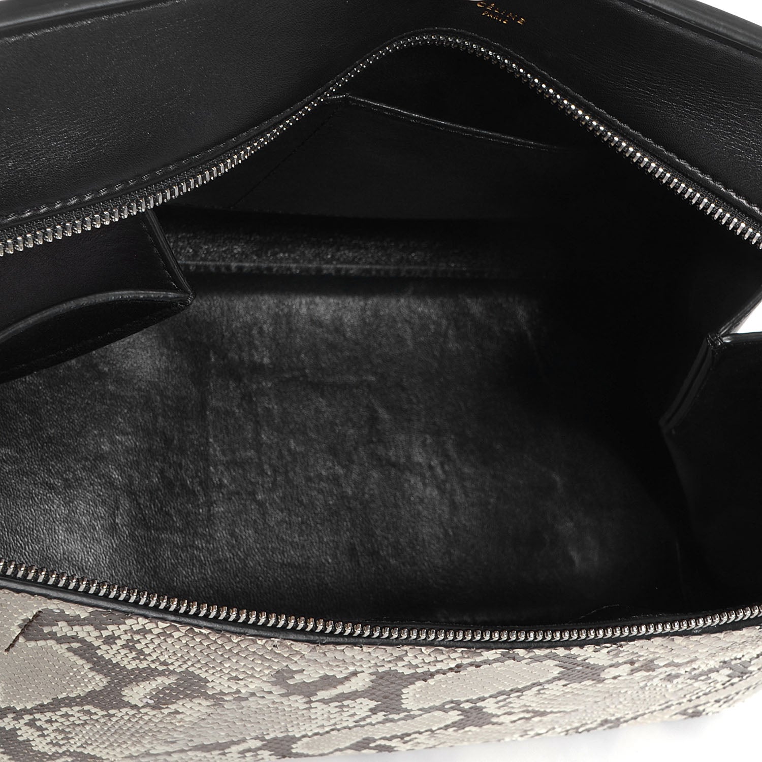 Celine Python Medium Edge Shoulder Bag Natural Black 5 of 9