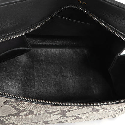 Celine Python Medium Edge Shoulder Bag Natural Black 5 of 9