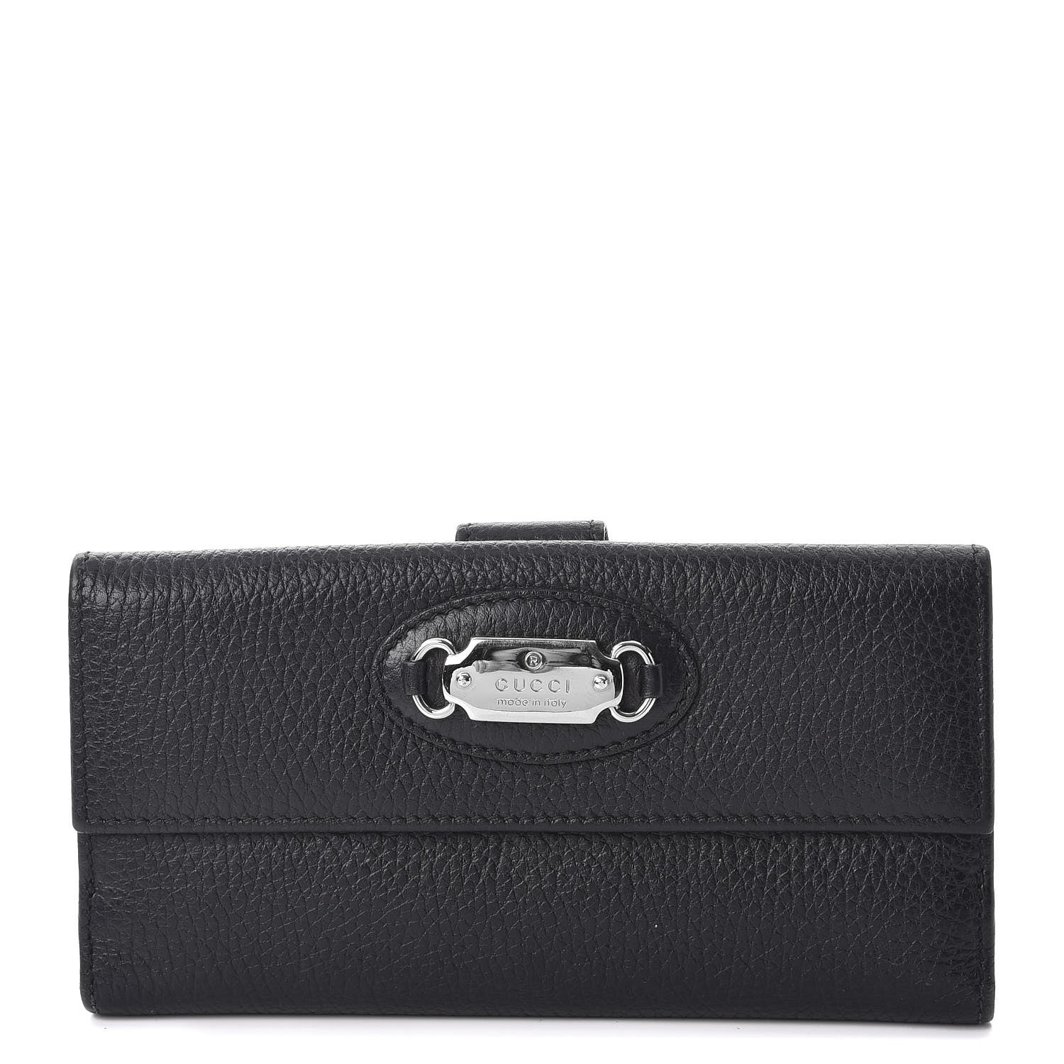 Gucci Calfskin Continental Flap Wallet Black 1 of 8
