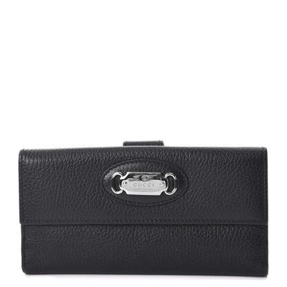 Gucci Calfskin Continental Flap Wallet Black 1 of 8