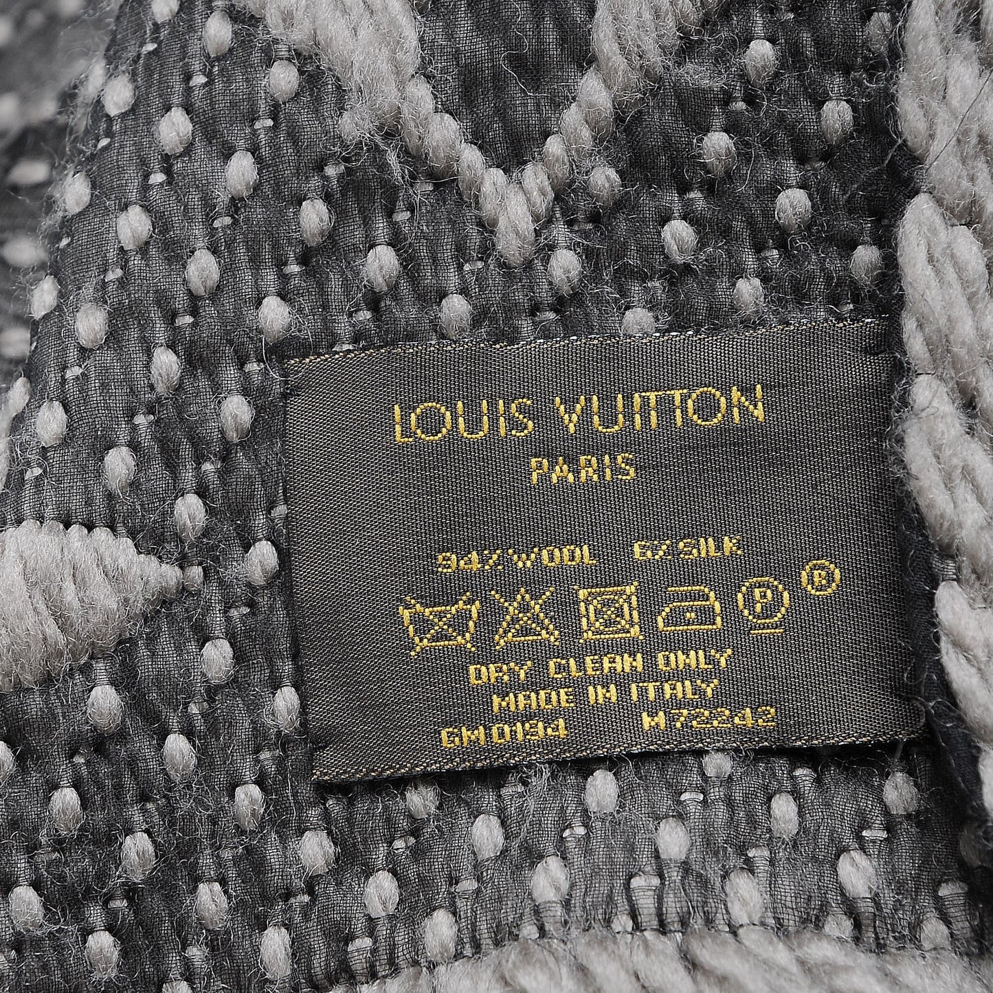 Wool Silk Logomania Scarf Verone