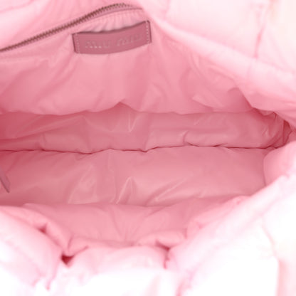 Miu Miu Padded Nylon Quilted Tote Alabaster Primrose 5 of 11