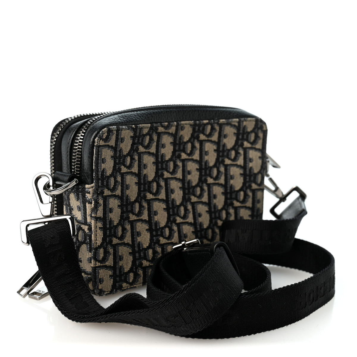 Christian Dior Oblique Pouch Navy Blue 3 of 10