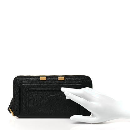 Chloe Grained Calfskin Marcie Long Zip Around Wallet Black 2 of 9