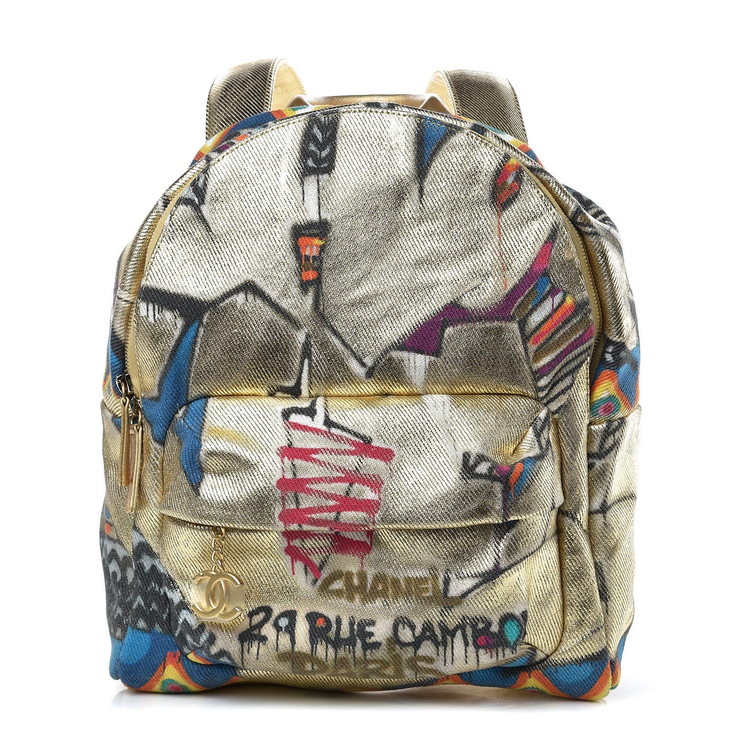 Chanel Graffiti Printed Canvas Street Spirit Backpack Multicolor 1 of 8
