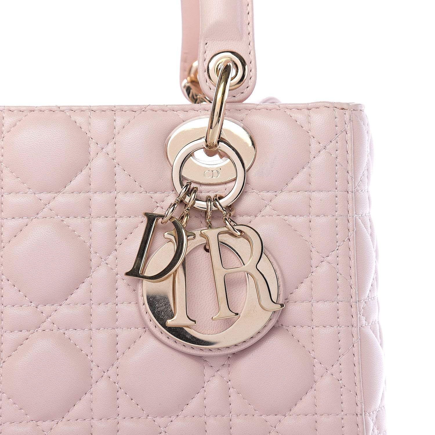 Christian Dior Lambskin Cannage Medium Lady Dior Light Pink 7 of 9