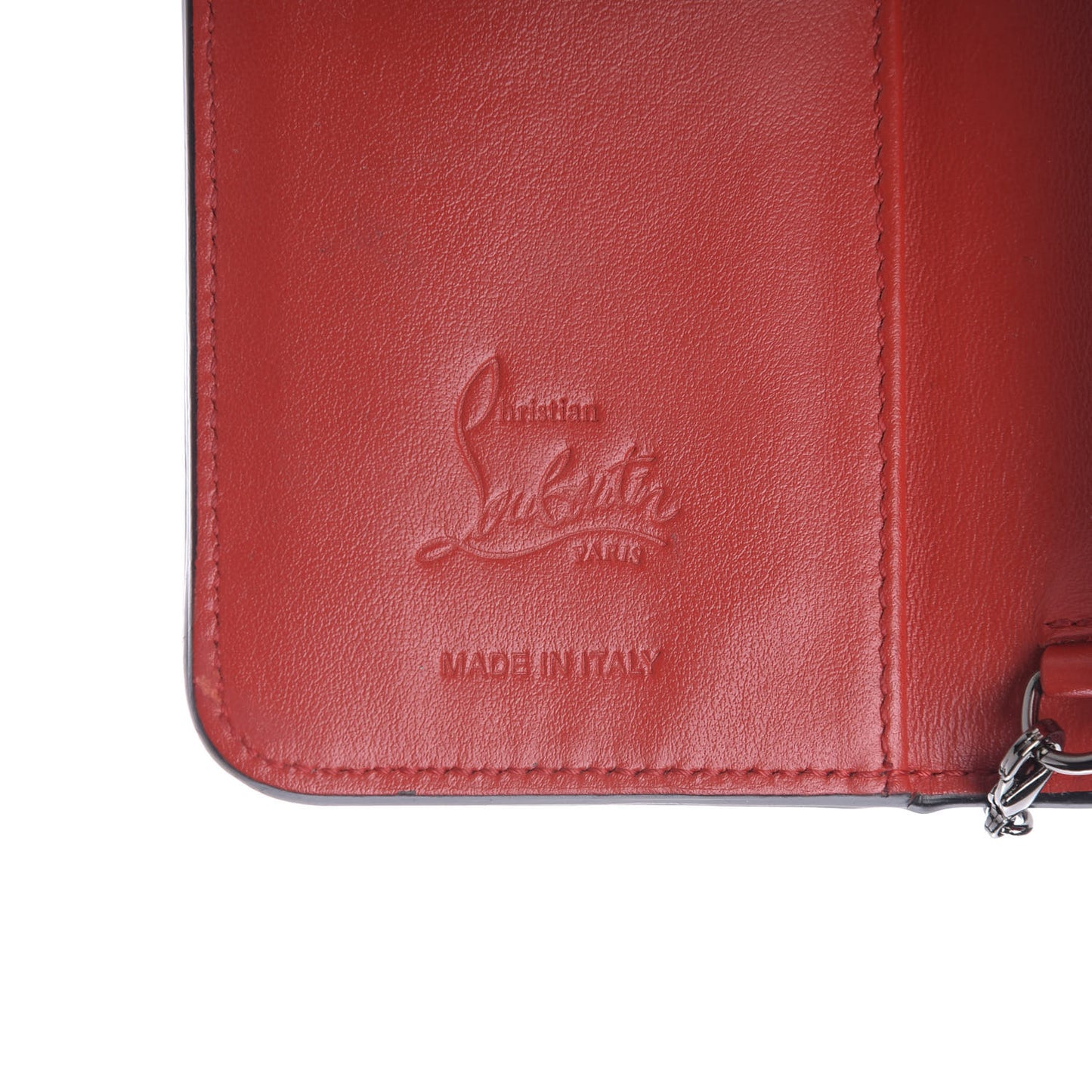 Calfskin Loubiflap iPhone 11 Pro Case Black Red