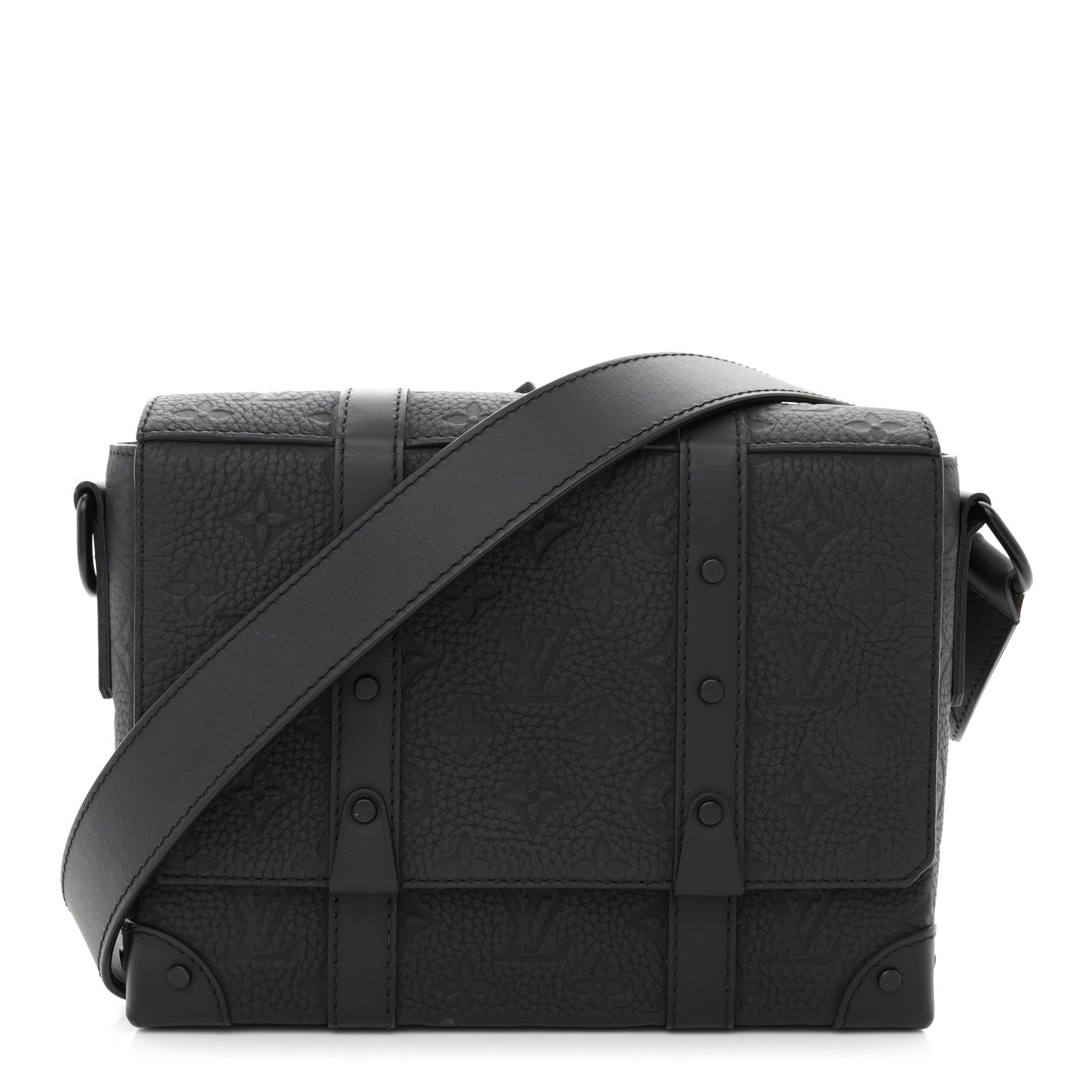 Louis Vuitton Taurillon Monogram Trunk Messenger Black 1 of 12
