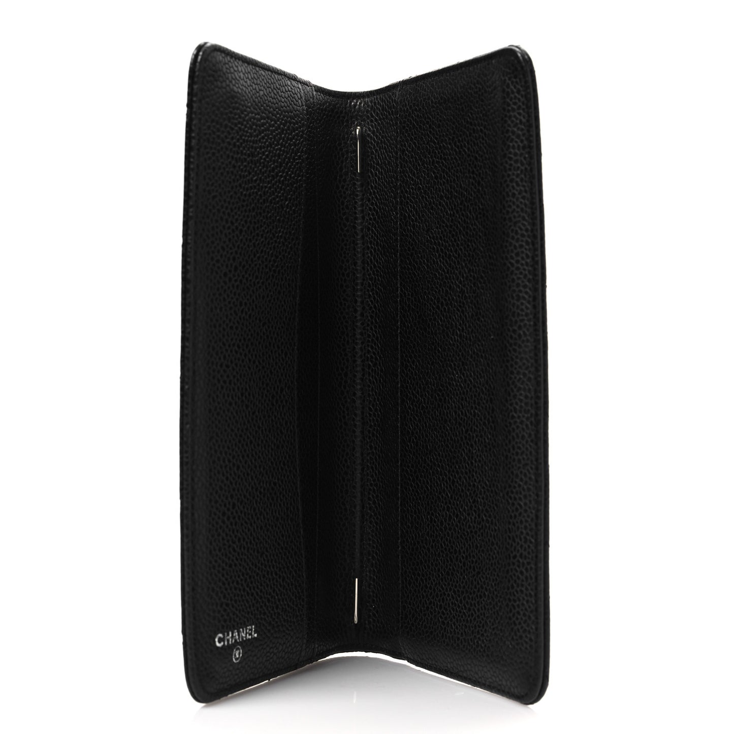 Caviar Quilted Medium Agenda Cover Black