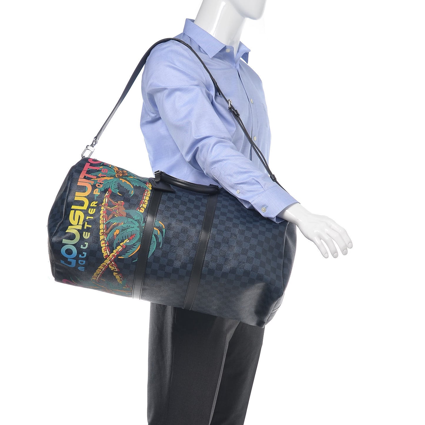 Damier Cobalt Jungle Keepall Bandouliere 55