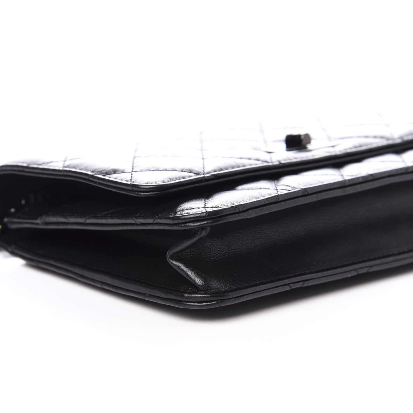 Aged Calfskin Quilted Reissue Wallet On Chain WOC So Black