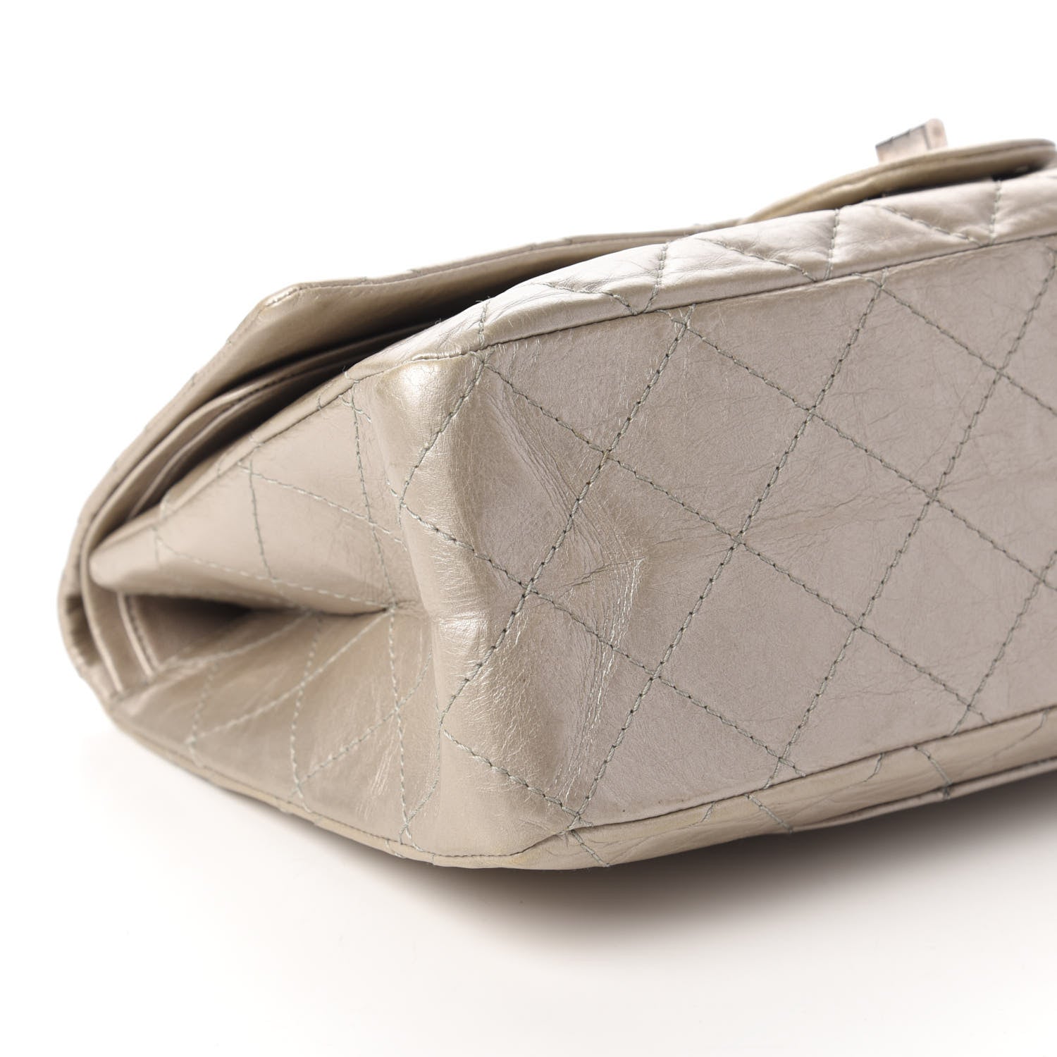 Chanel Metallic Aged Calfskin Quilted 2.55 Reissue 227 Flap Silver 7 of 11
