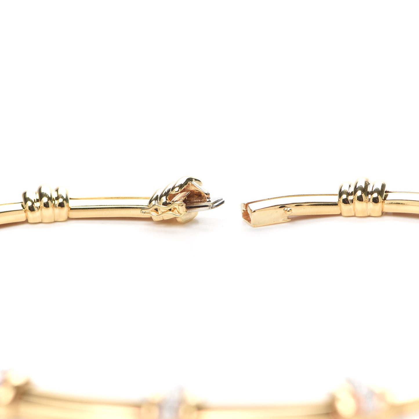 18K Yellow Gold Platinum Diamond Atlas Necklace