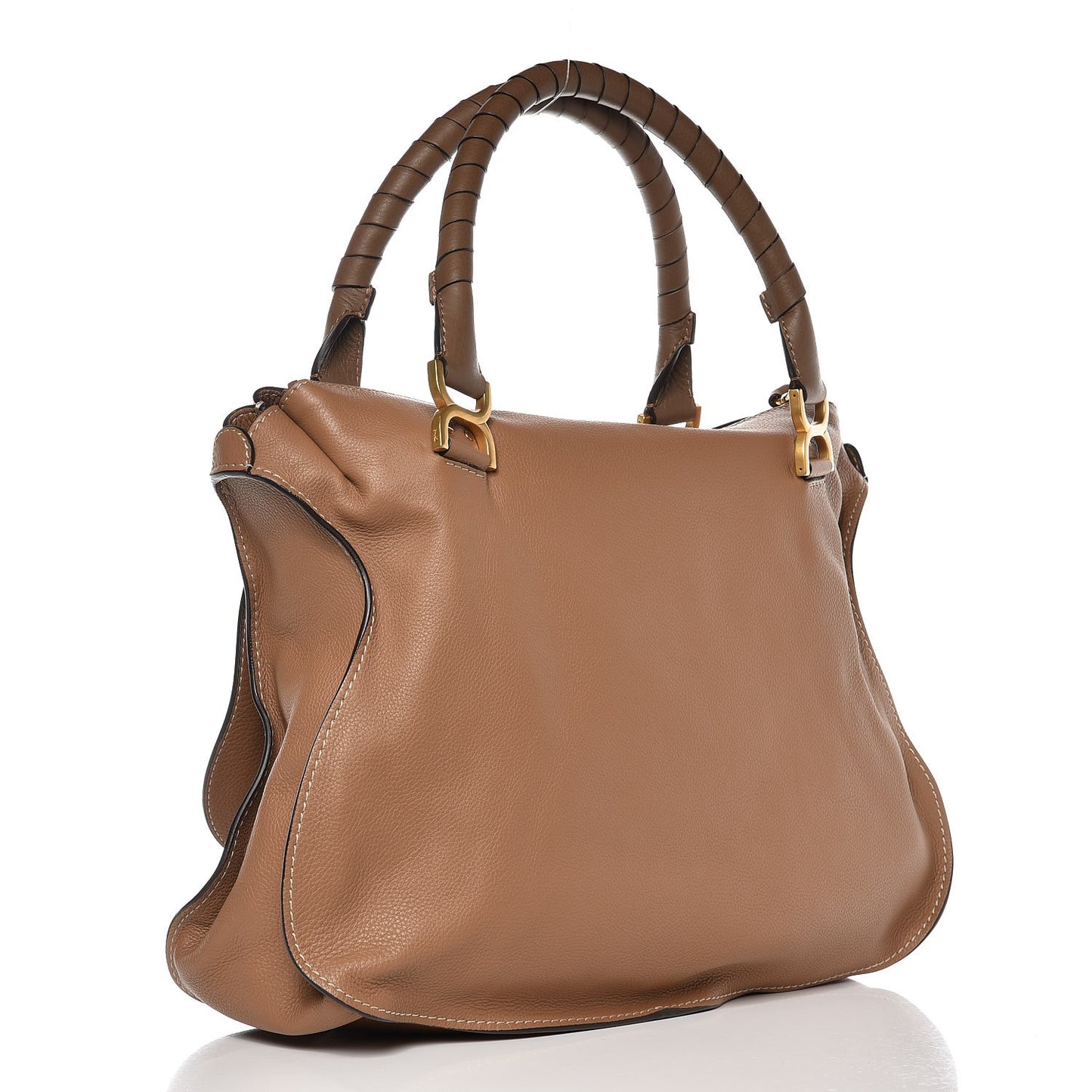 Calfskin Large Marcie Satchel Nut