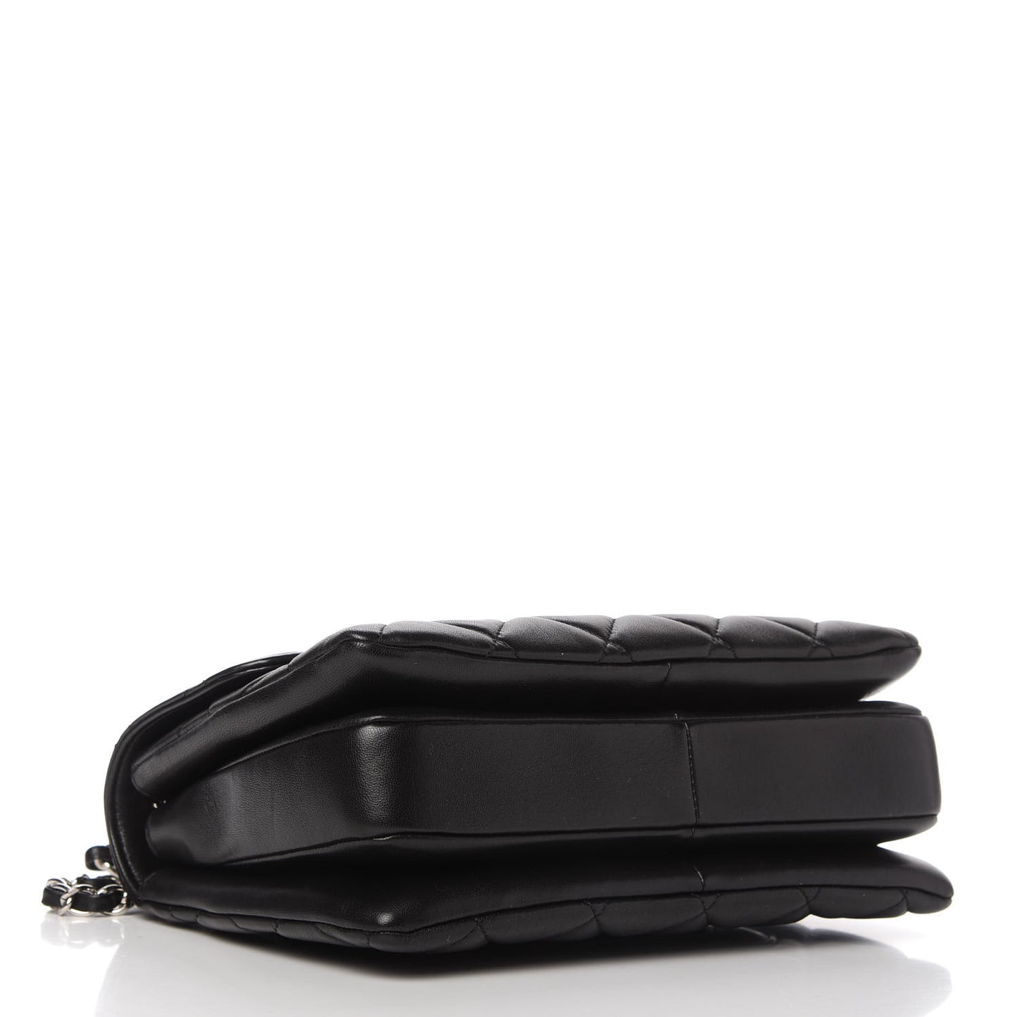 Lambskin Quilted Small Trendy CC Dual Handle Flap Bag Black