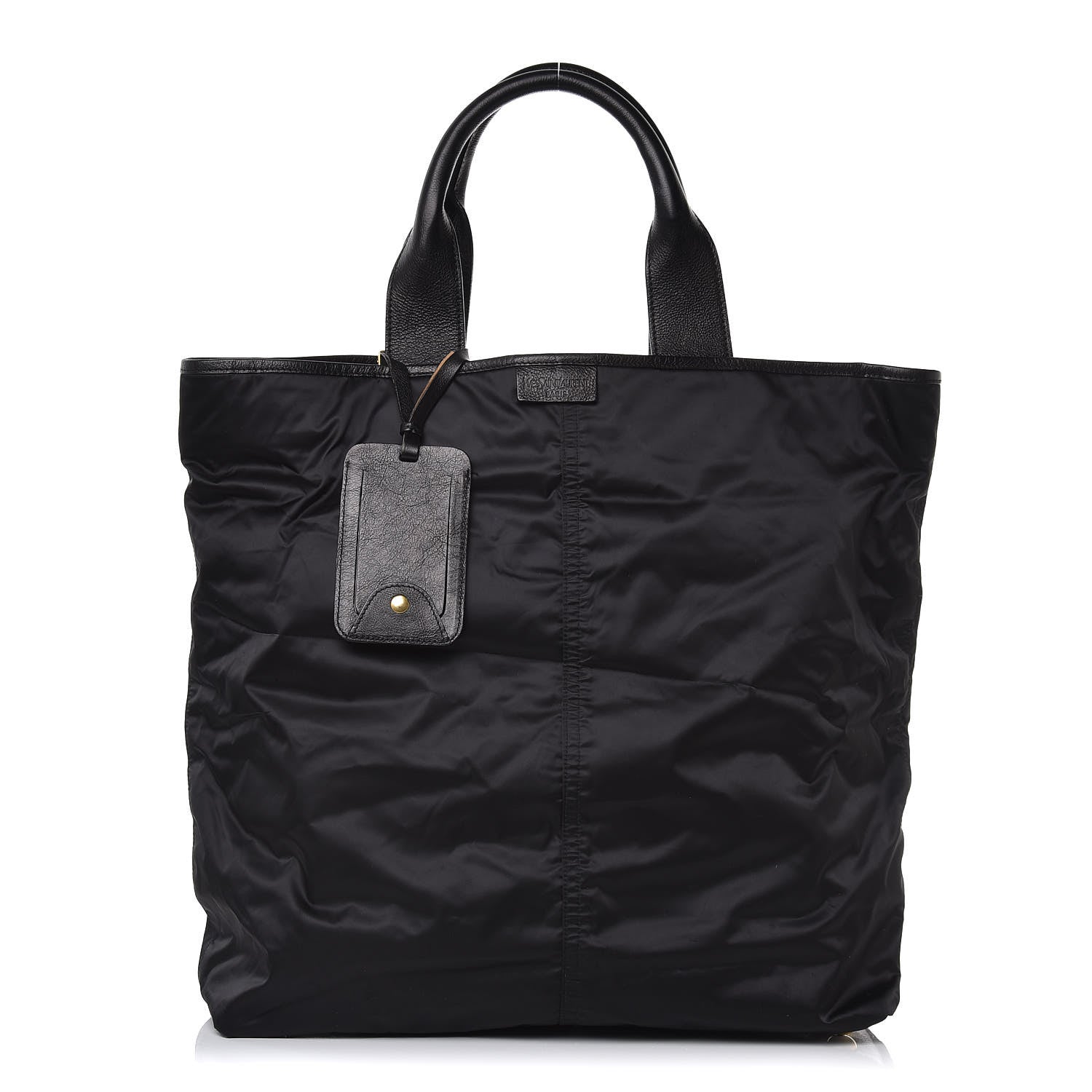 Saint Laurent Satin Tanger Tote Black 1 of 12