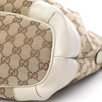 Gucci Monogram Margaux Calfskin Medium Sukey Top Handle Bag Beige Ebony Mystic White 11 of 15